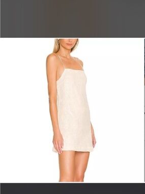 Ivory Satin Slip Mini Dress